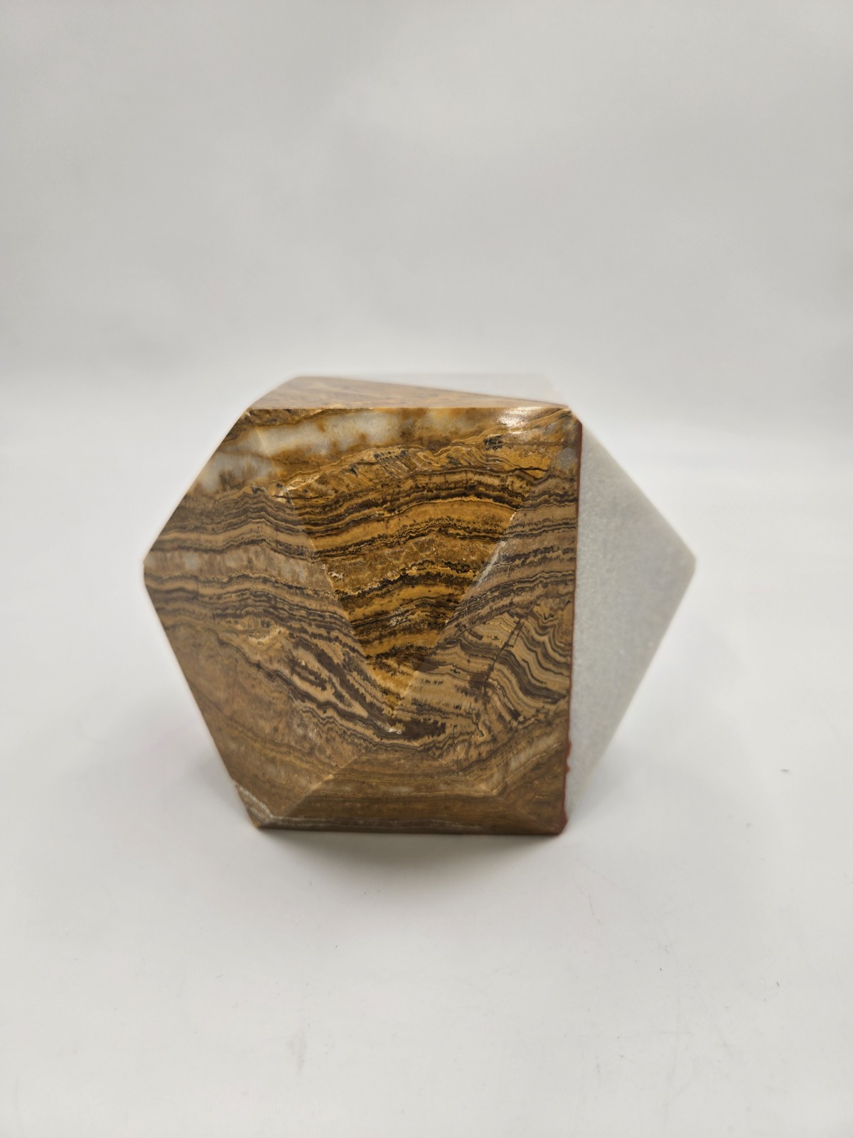 Quartz Marble Geometric Paperweight Decorative Tonal Natural