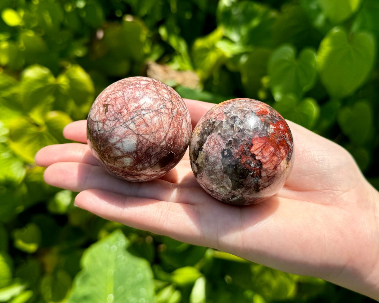 Red Moonstone Crystal Sphere LARGE 1.75 – 2″ Sphere (Natural Moonstone Sphere)