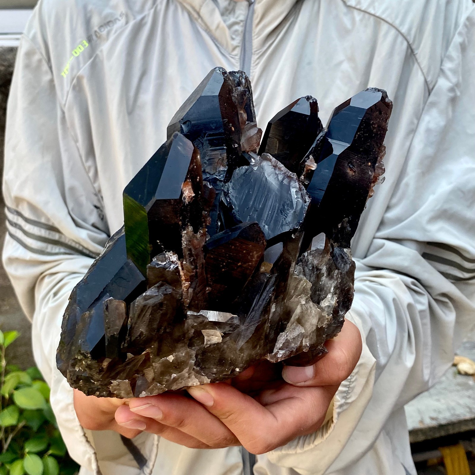 7LB Natural Tea black Crystal quartz Cluster Mineral Specimen Healing reiki