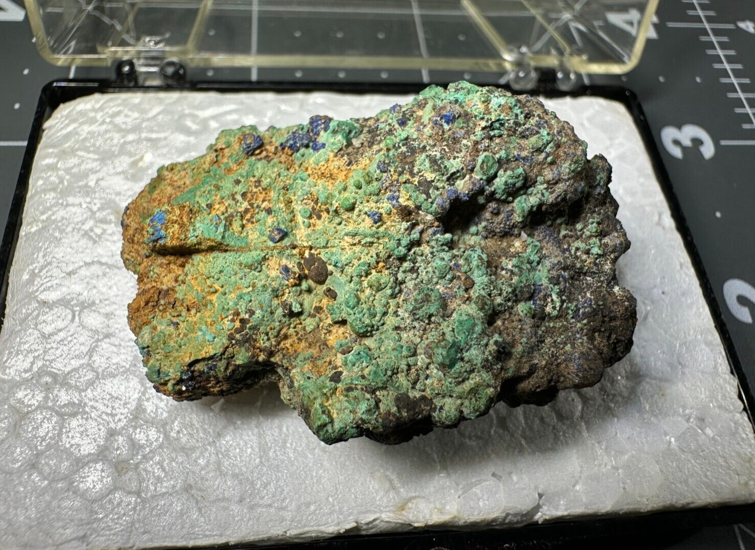 ➤ 1-7/8″ AZURITE & MALACHITE CRYSTAL CLUSTER – Kelly Mine New Mexico VIDEO➤209