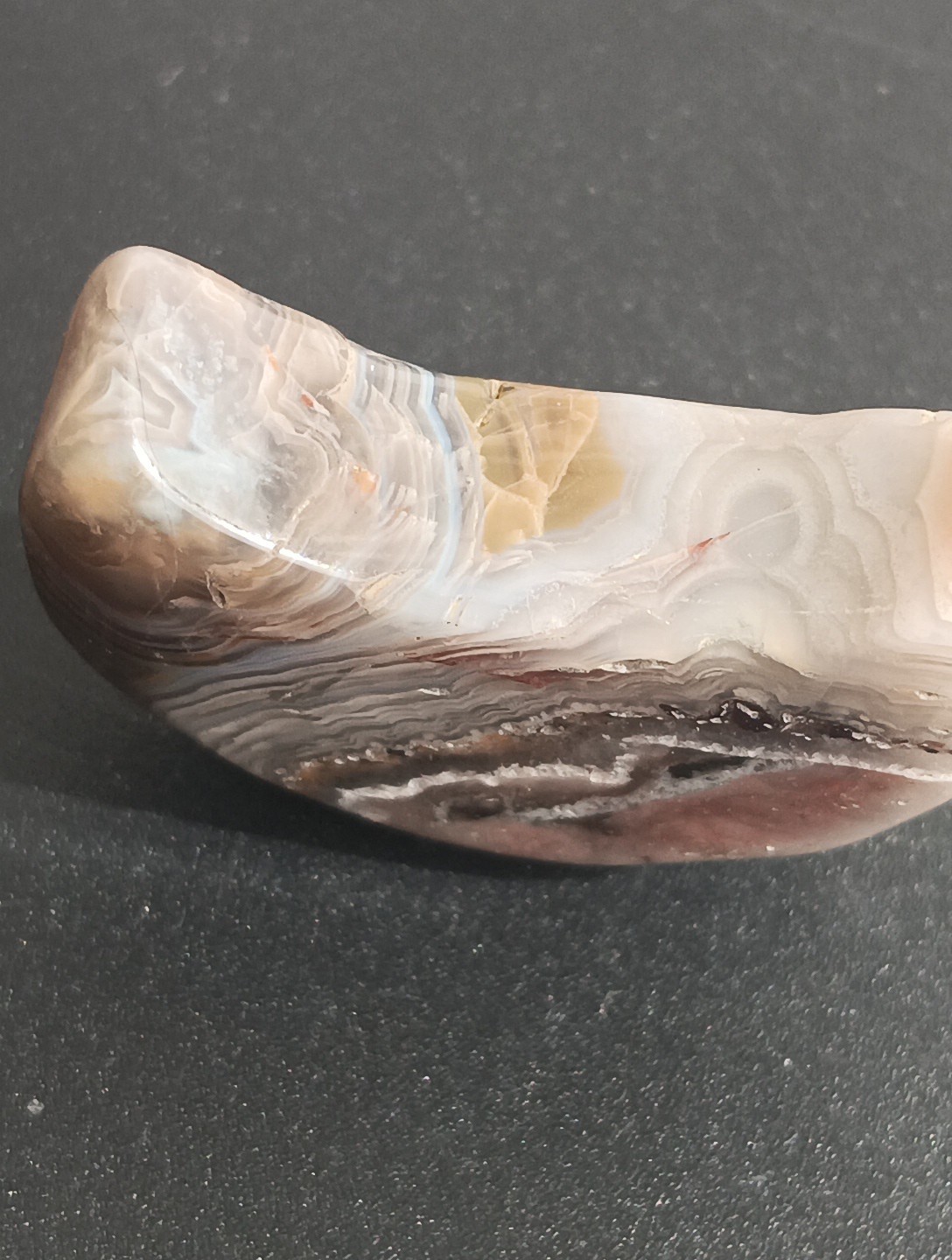 Crazy Lace Agate “Moon” Bands Palmstone Cab Arts Crafts 1-5/16″ Wide 1/4″ Thick