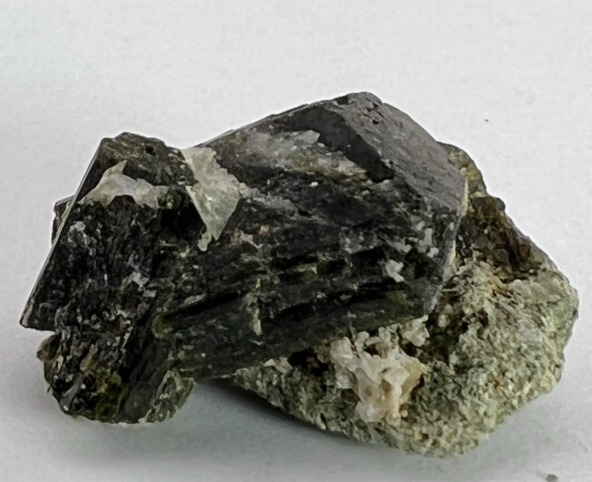 Epidote Crystal on Prehnite Mineral Specimen, Kayes Region, Mali 8.7 g.