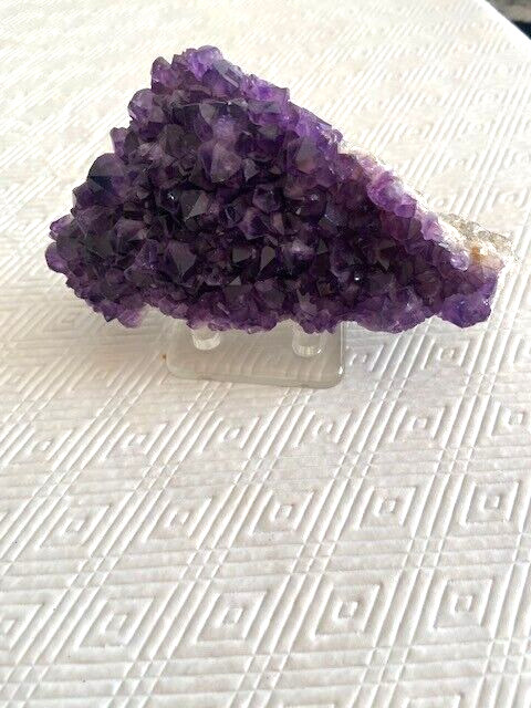GREAT BIRTHDAY GIFT Amethyst NATURAL CLUSTER on Pedestal sz 4,5inx3,5in x2,5in
