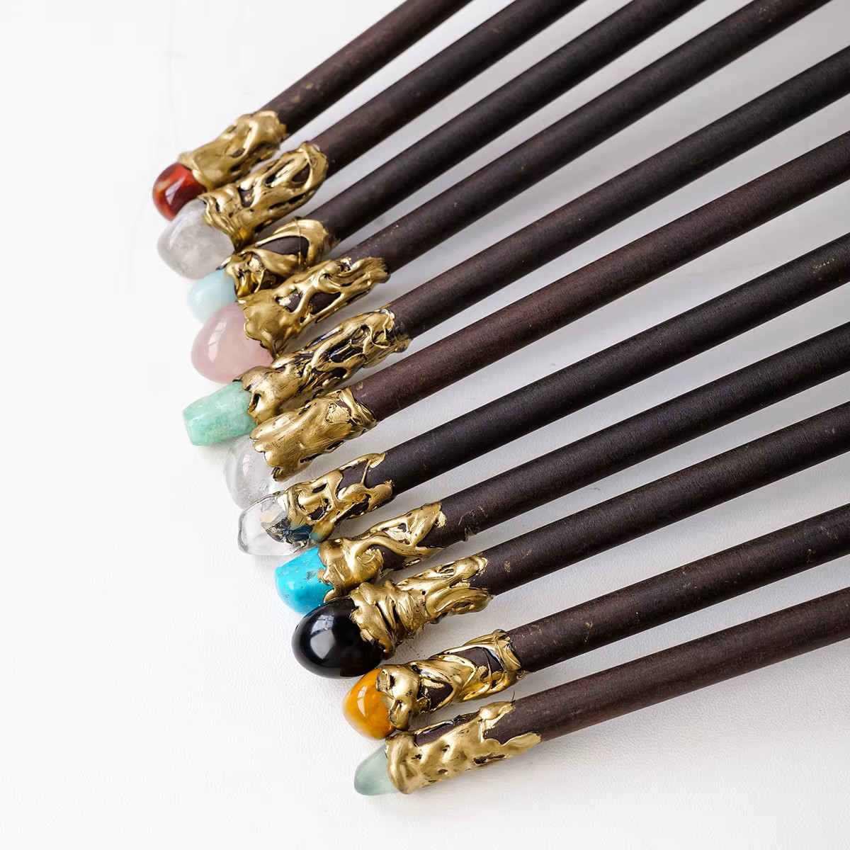 Handmade Natural Zodiac Medallion Crystal Wand with Birthstone Unique 11″–11.5″