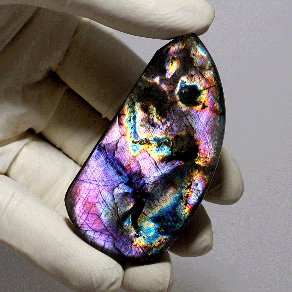 Collision Of Colors~ Natural Aurora Spectrolite Polished Hi-Quality Crystal Slab