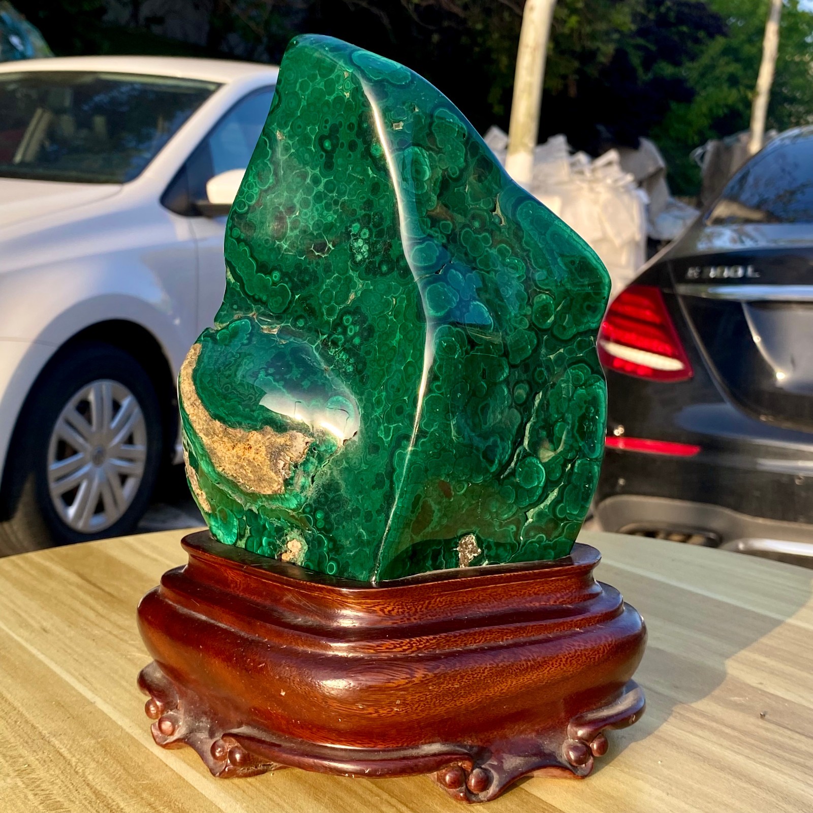 7.71LB TOP Natural Malachite crystal quartz Mineral specimen Reiki gem