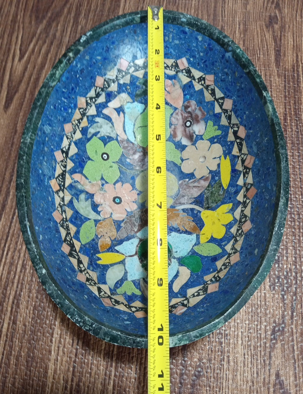 Oval Bowl 10 1/4″ X 7 1/2″ Omar Lapis Industry Made in Afghanistan