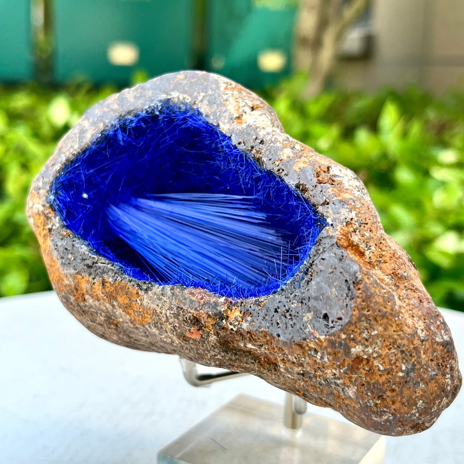 1.67LB Blue Natural Goethite Crystal Quartz Energy Ore Healing Mineral Specimen