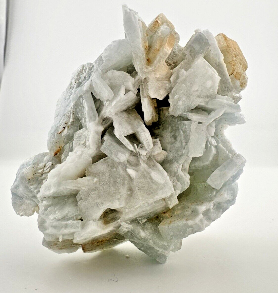 Cluster Sky Blue Barite baryte Crystal Cluster from Morocco 8 oz 3″