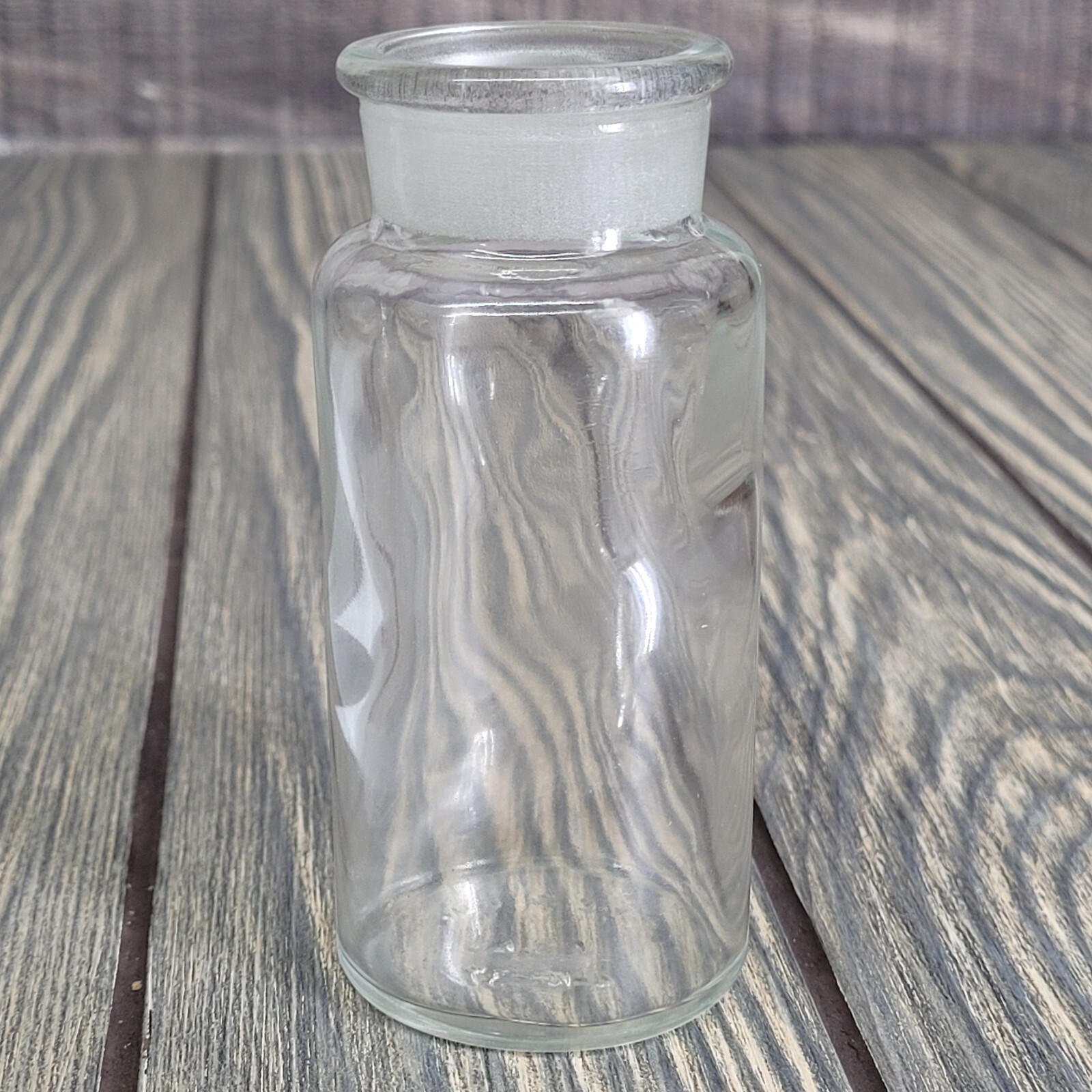 8oz Mixed Crystals in Vintage Chemist Apothecary TCW Glass Jar Small Tumbles EUC