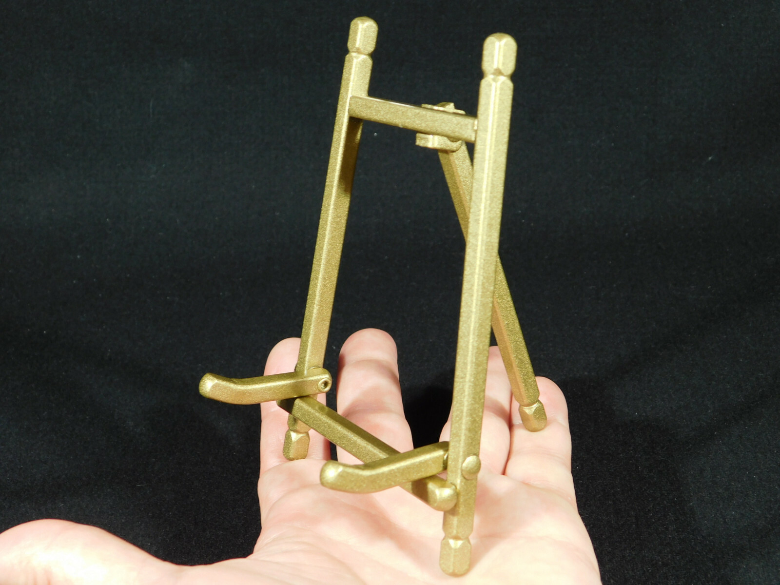 Easel Display Stand Medium Size Metal Folding Brass Color