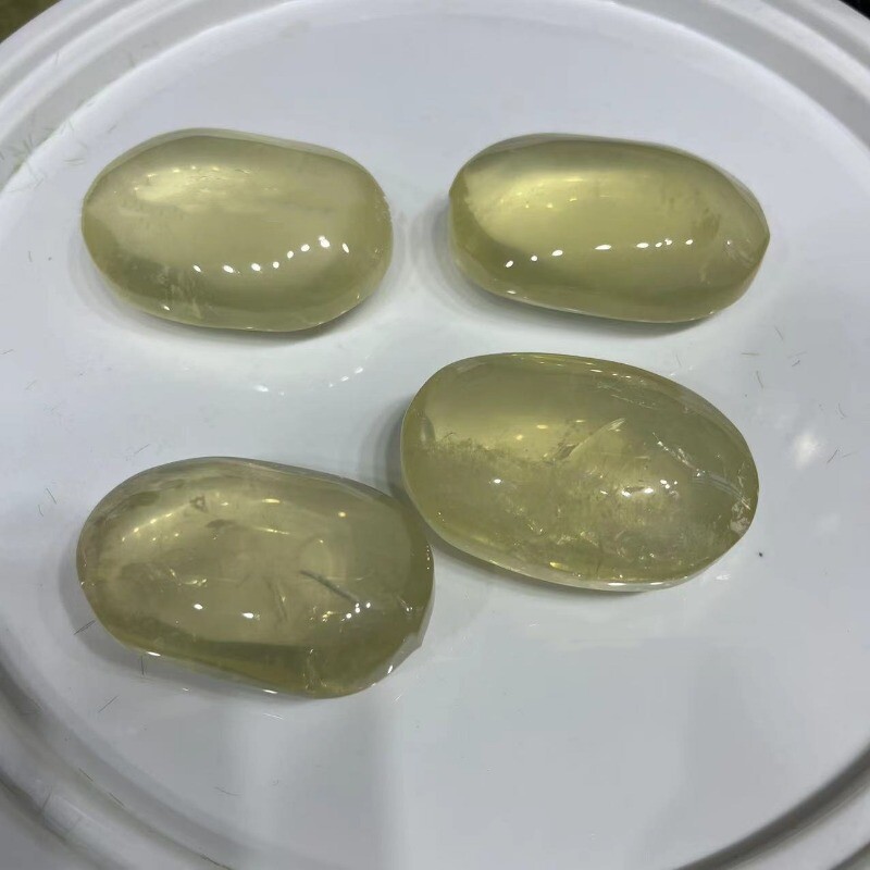 TOP Wholesale Natural Citrine Quartz Palm Stone Quartz Crystal Reiki Healing 1PC