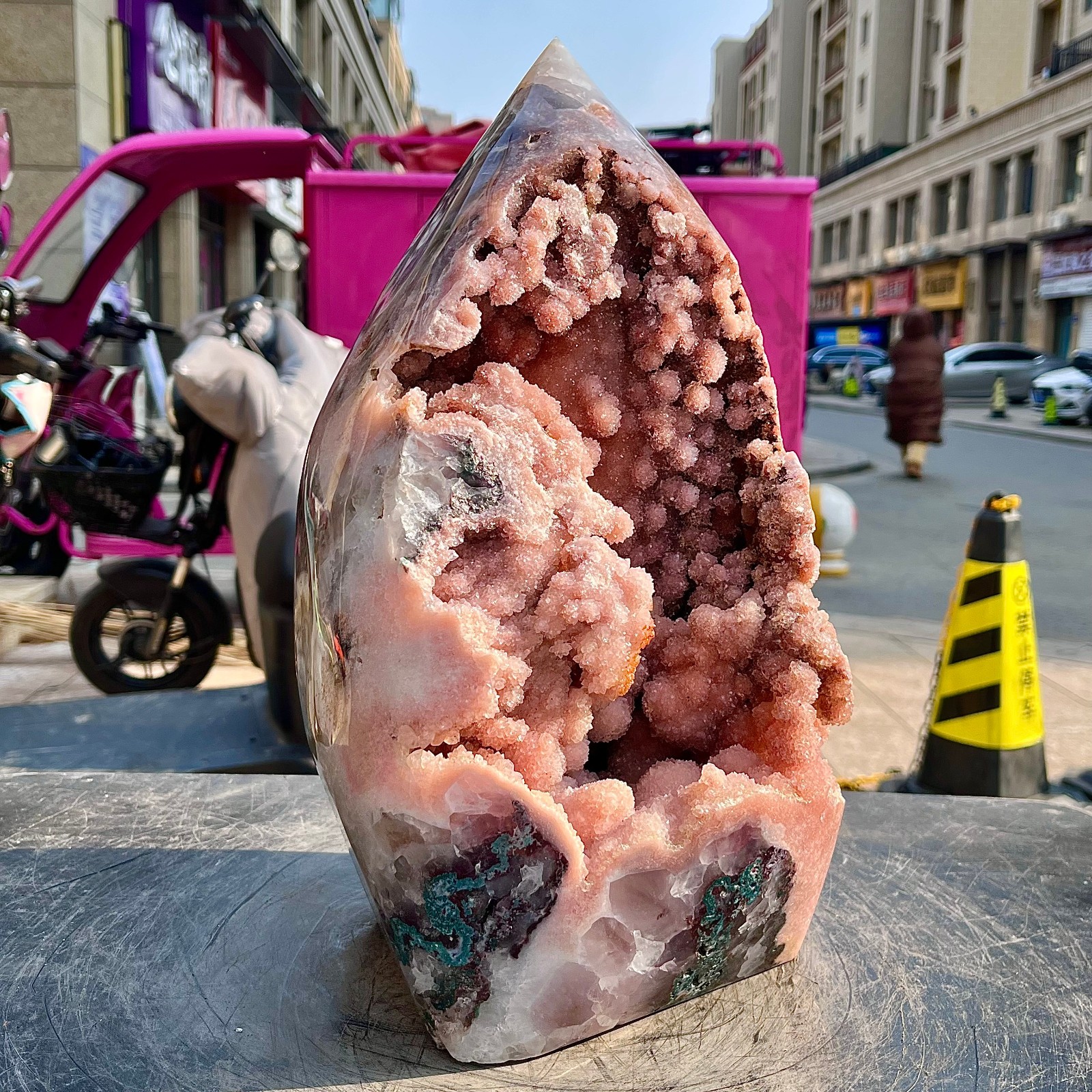 39.08LB Rare and Beautiful Pink Purple Sparkling Home Decoration Specimen