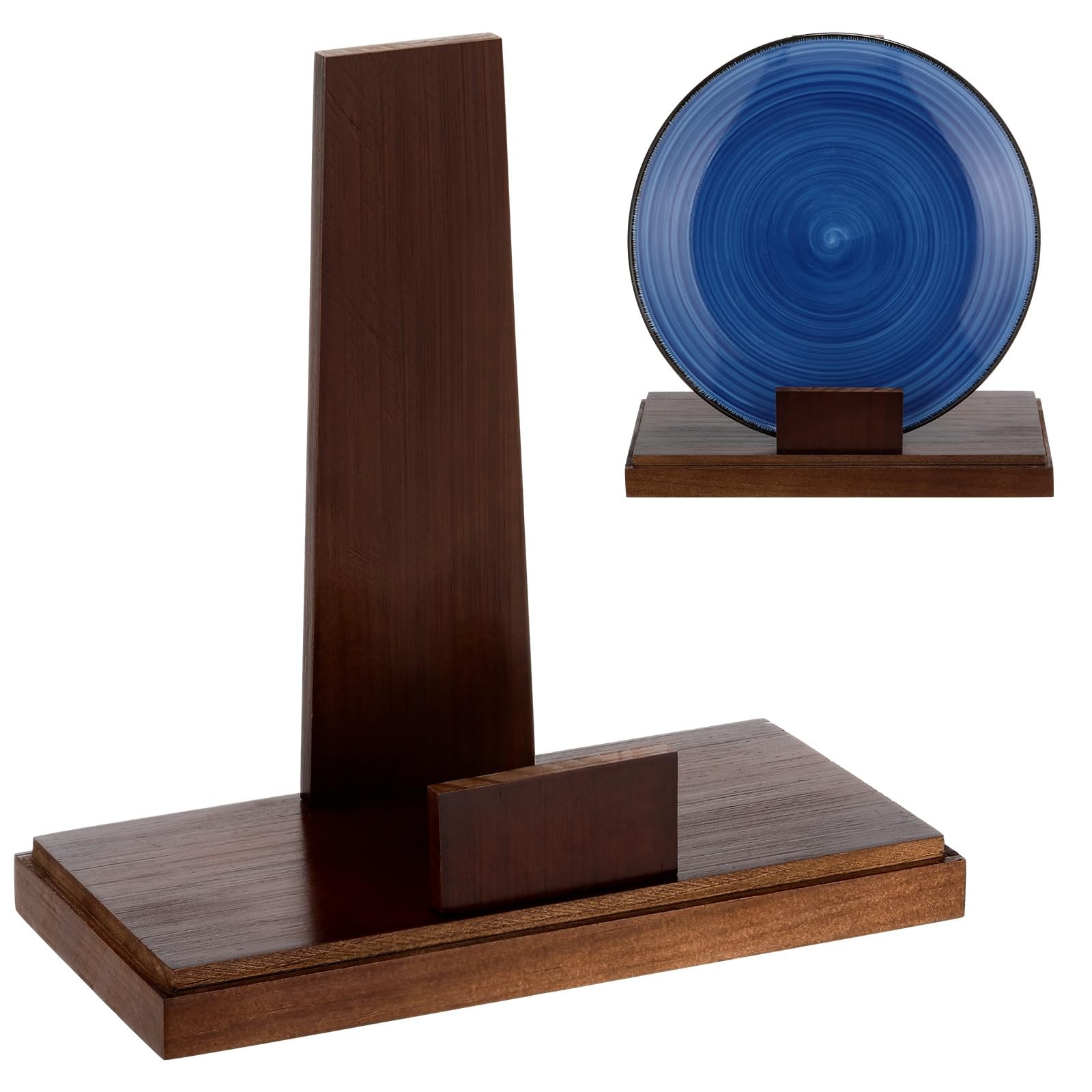 6 Inch Wooden Stand for Display Plate Postcard Picture Book Display Stand wit…