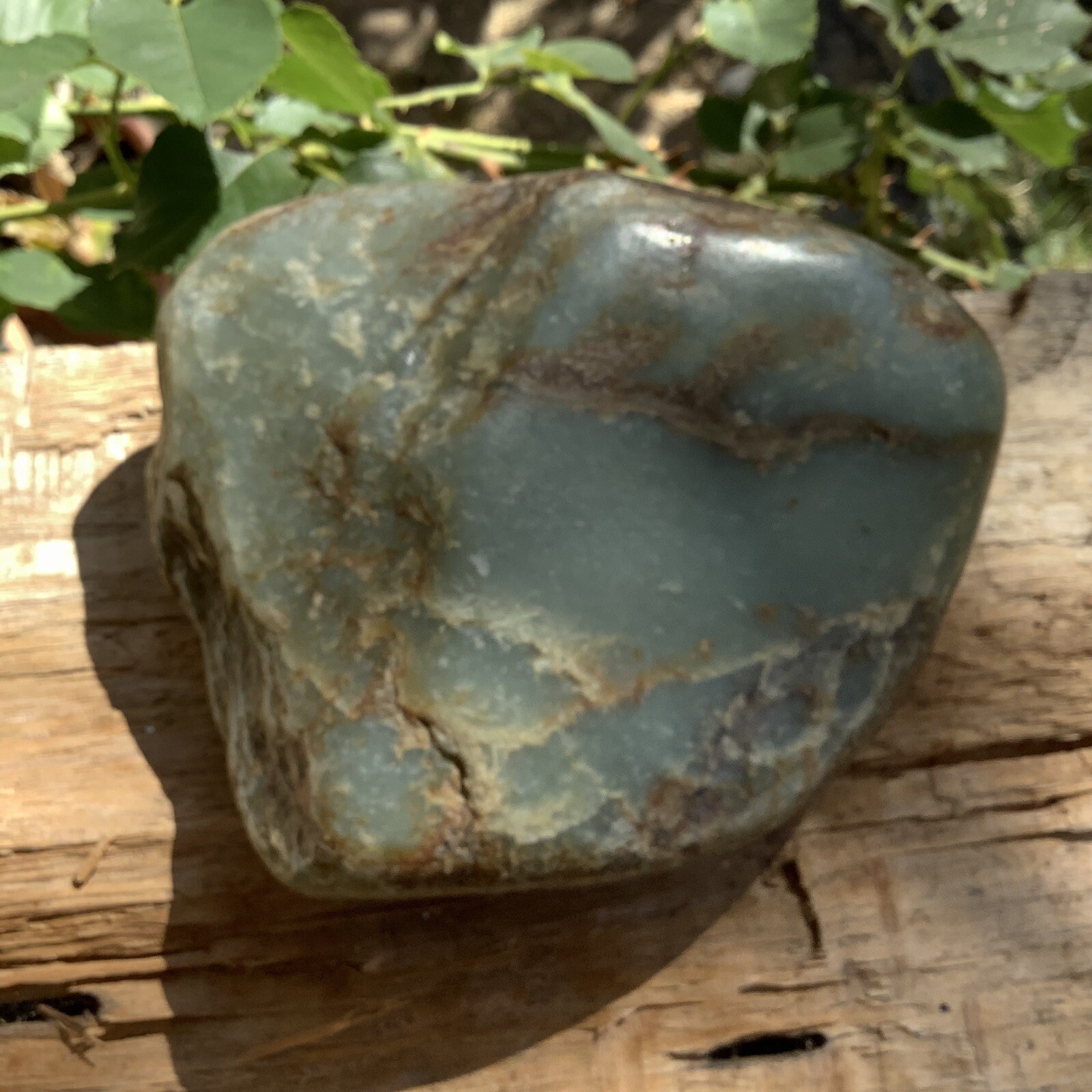 Siberian Jade Cobble Green Brown Nephrite Jade Stone Vitim River Siberia 1368g