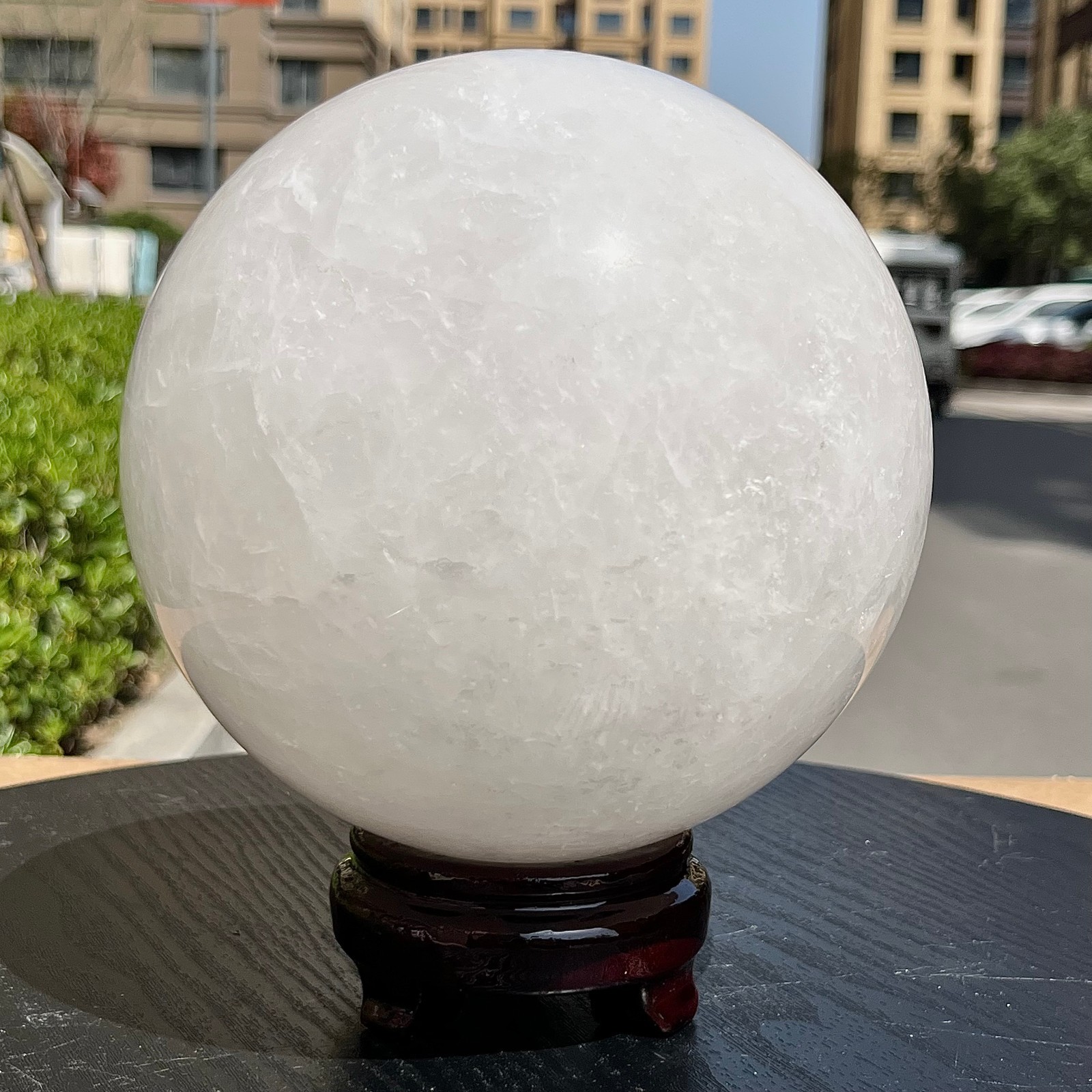 Natural Clear Quartz Crystal Ball Sphere Healing Stone Home Decor 11 lb