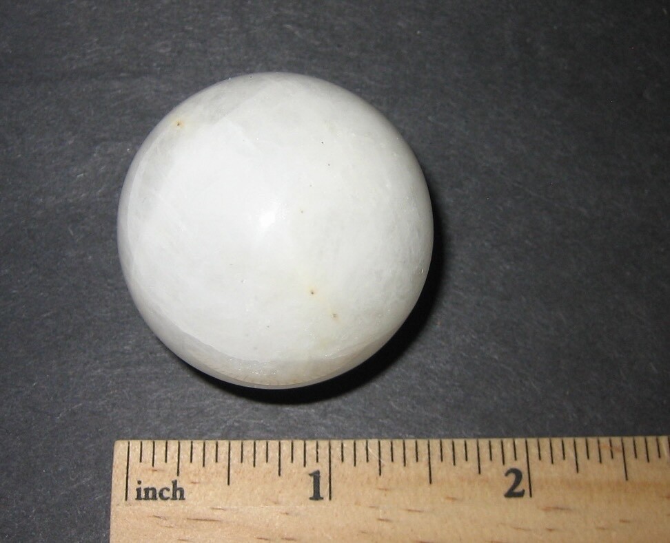 40mm RARE! POLISHED NATURAL CRYOLITE STONE MINERAL SPHERE GREENLAND ~ 86grams *A