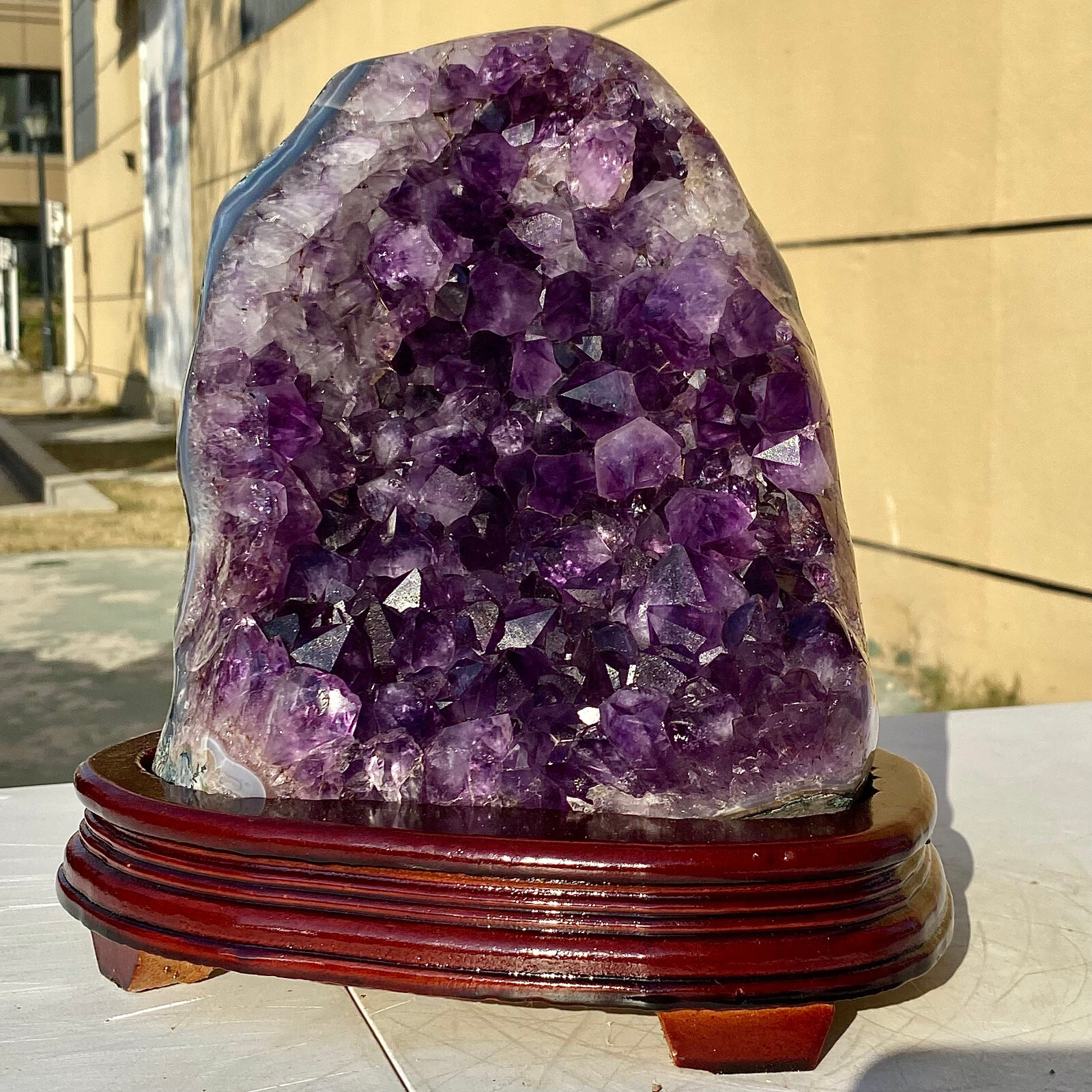 13.09LB Natural Brazilian Amethyst Crystal Cave Stone Cluster Quartz Geode Heal
