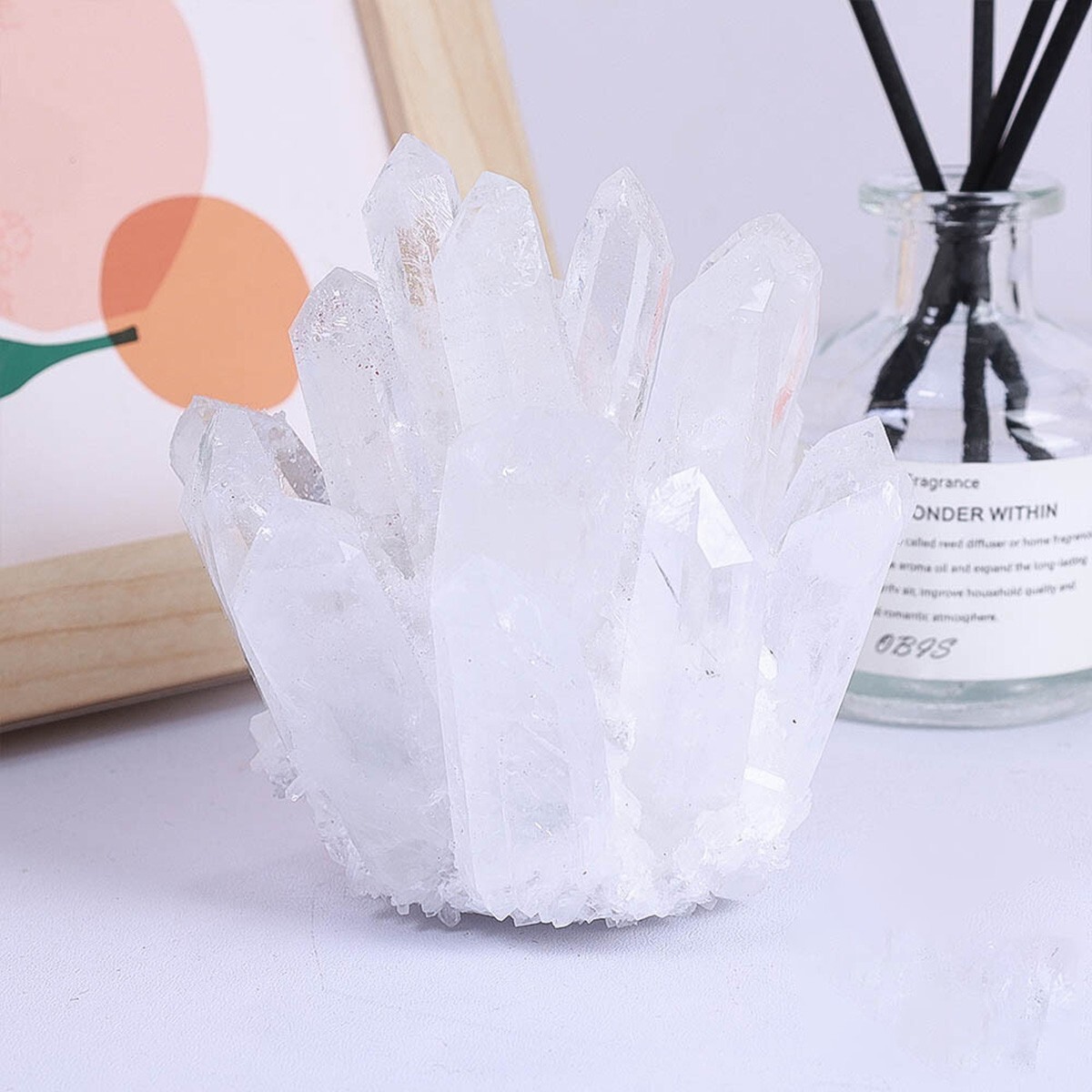 200g+ Rare Large Raw Clear Quartz Crystal Cluster Quartz Mineral Specimens Decor