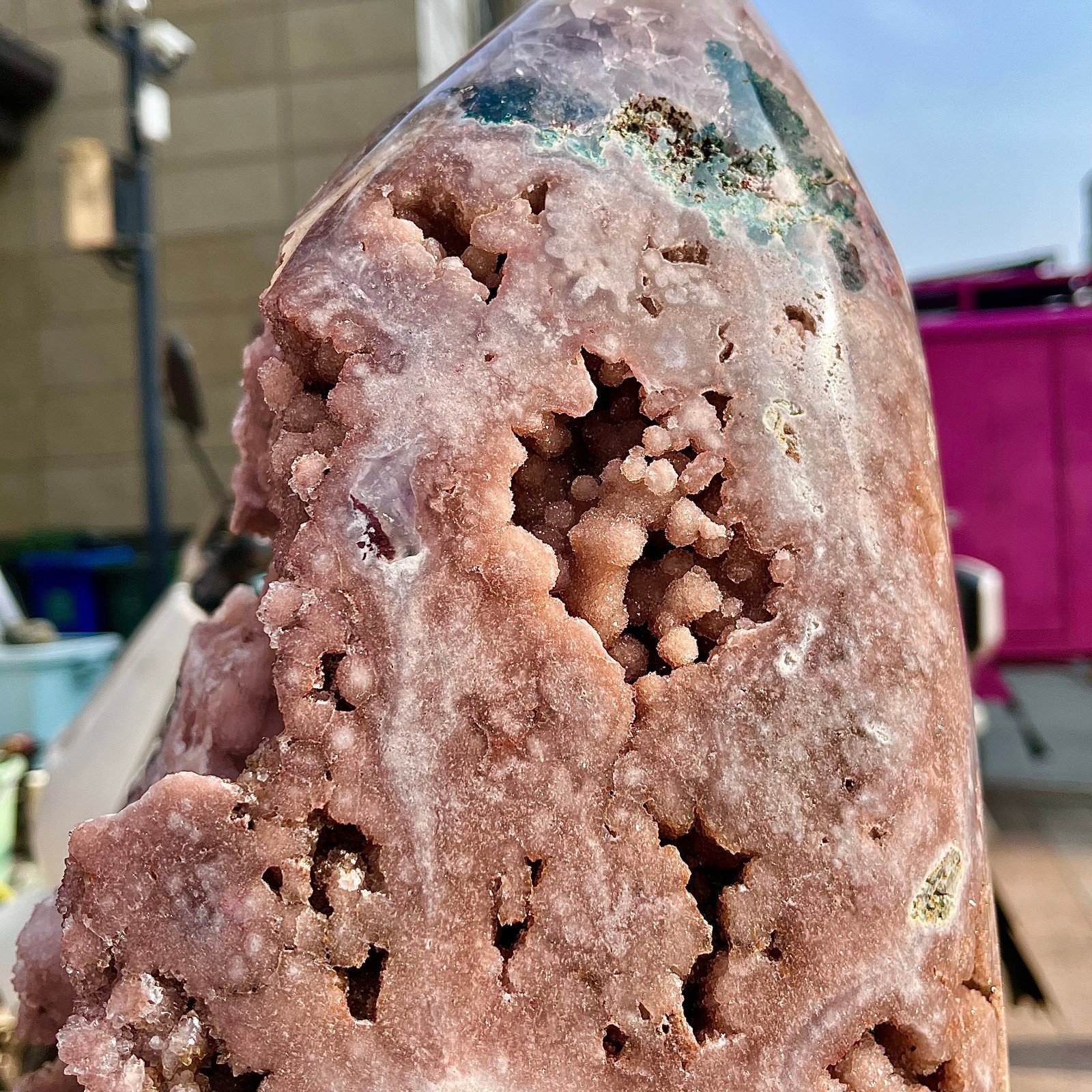 39.08LB Rare and Beautiful Pink Purple Sparkling Home Decoration Specimen