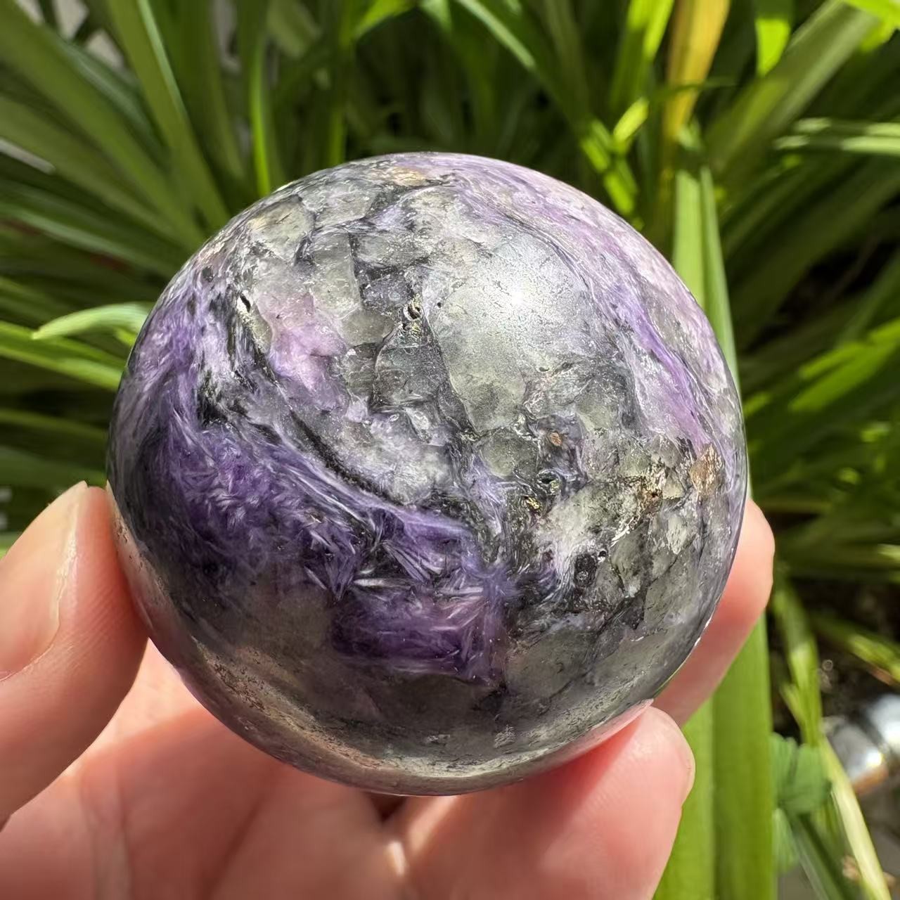Natural Charoite Sphere 200 Gram 2″ Crystal Ball Healing Gemstone