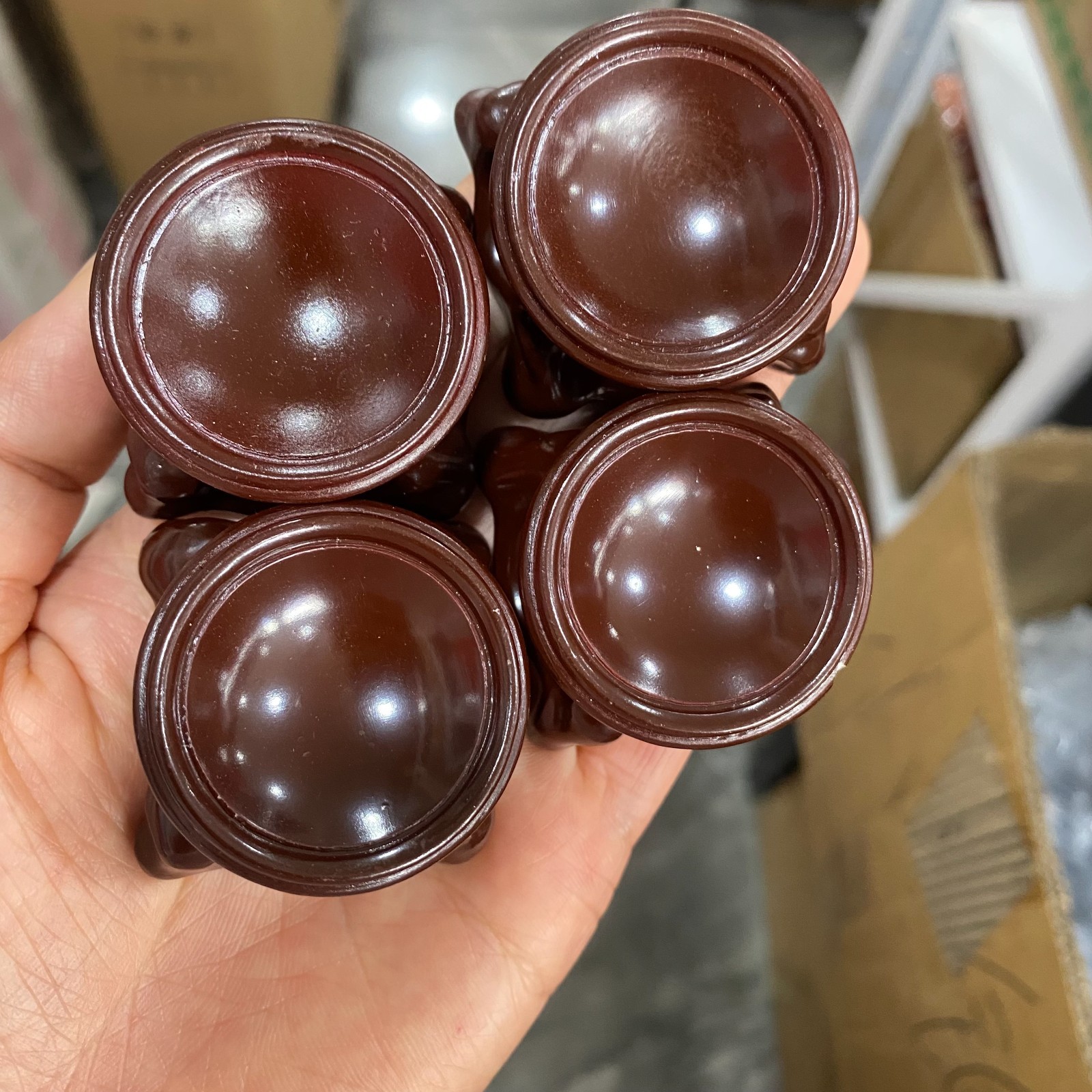 5pcs Wood Display Stand Crystal Ball Sphere Globe Stone Holder