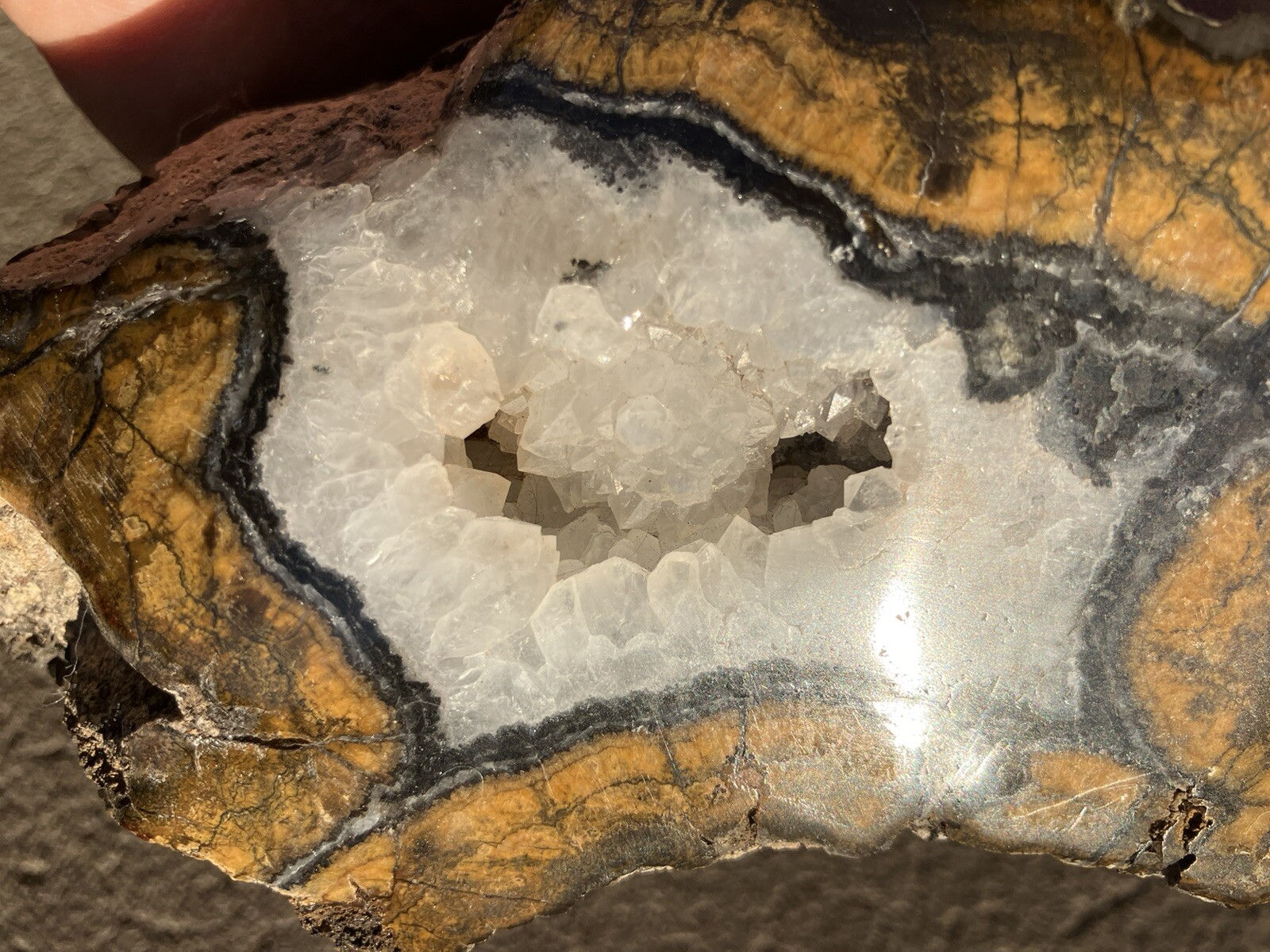 Black And Gold Agate Slab (NM)