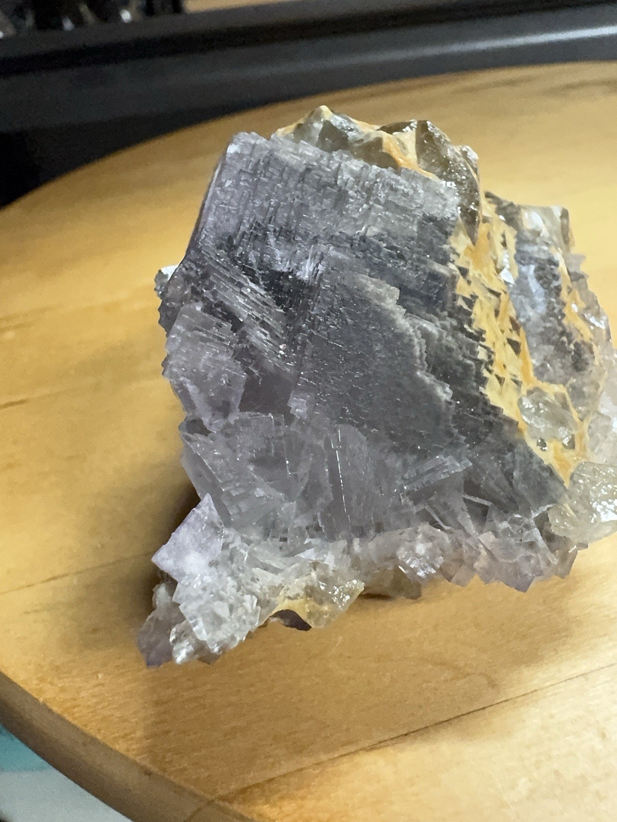 7118 Raw Fluorite Multiple Records Uv Reactive 2.0”T 2.3”W 3.4”L Wt. 10 Oz.