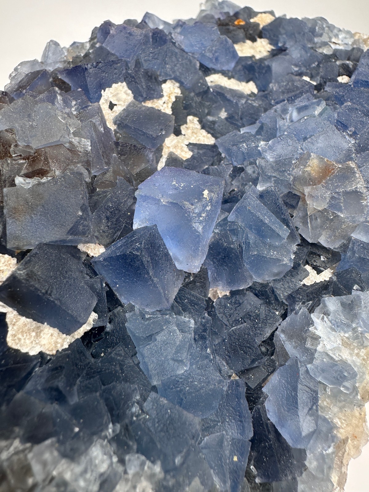 LARGE GEMMY Blue Fluorite & Quartz Crystal Specimen__Bingham , New Mexico