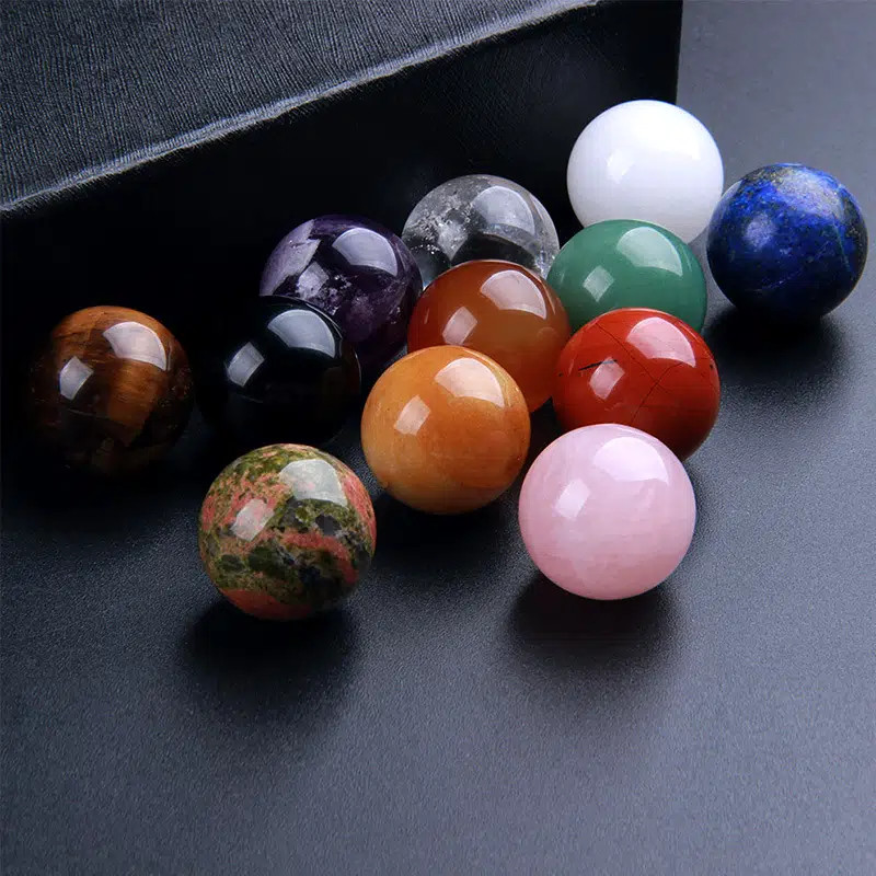 Wholesale Natural Quartz Crystal Stone Sphere Reiki Healing Beads Mixed 8-20mm