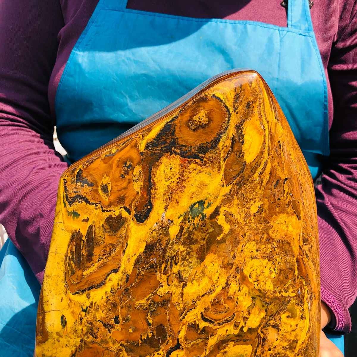 4310G Large Natural Tiger’s Eye Quartz Crystal Rough Mineral Specimen MH5337