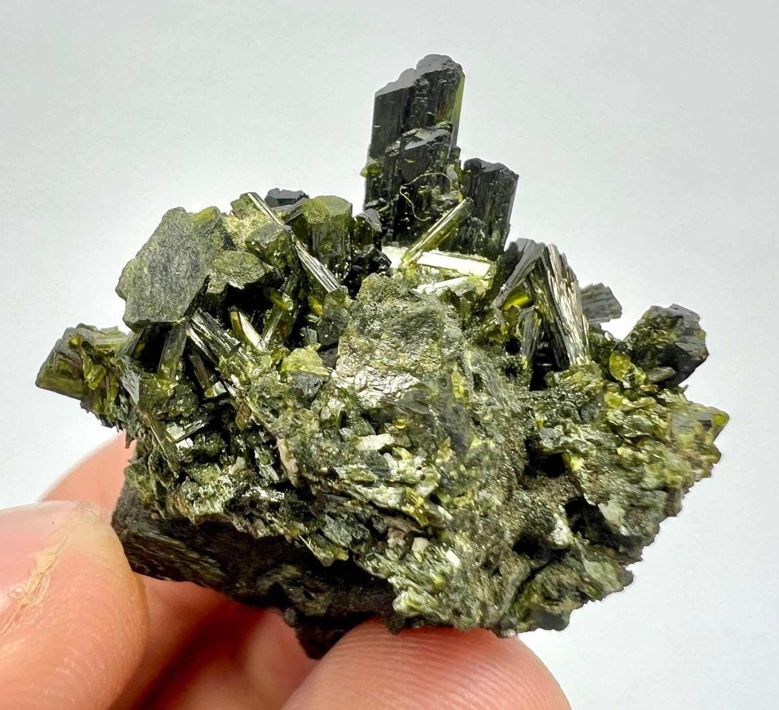 123 CT Amazing! Epidote Crystals Bunch Specimen From Skardu Pakistan s42
