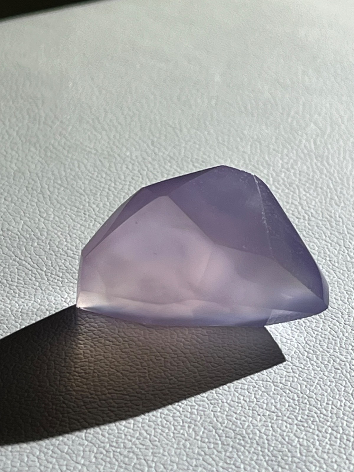 Purple chalcedony 27.05 ct One of Kind Geometric Pendant. Origin : Indonesia.