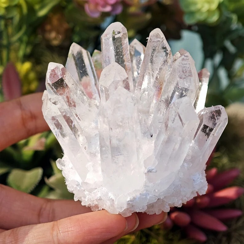 200g+ Rare Large Raw Clear Quartz Crystal Cluster Quartz Mineral Specimens Decor