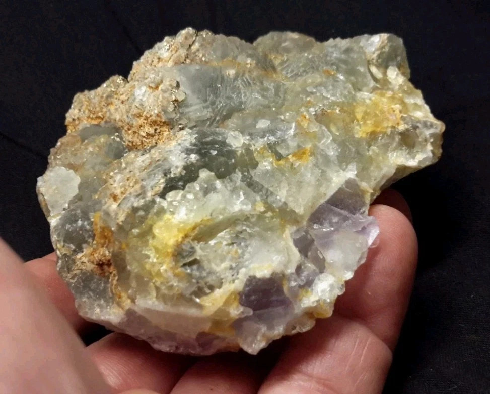 1 LB 4 ounces 4.5″ PYRITE on FLUORITE from Chihuahua, Mexico FLUORESCENT