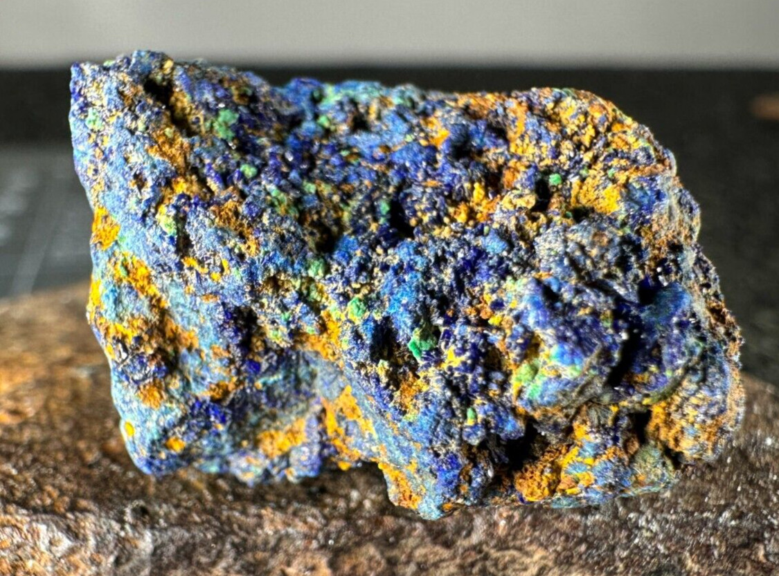 ➤8 PC LOT – Malachite-Azurite-Barite-Hematite-No ID Rutile?- GRAPHIC MINE NM➤882