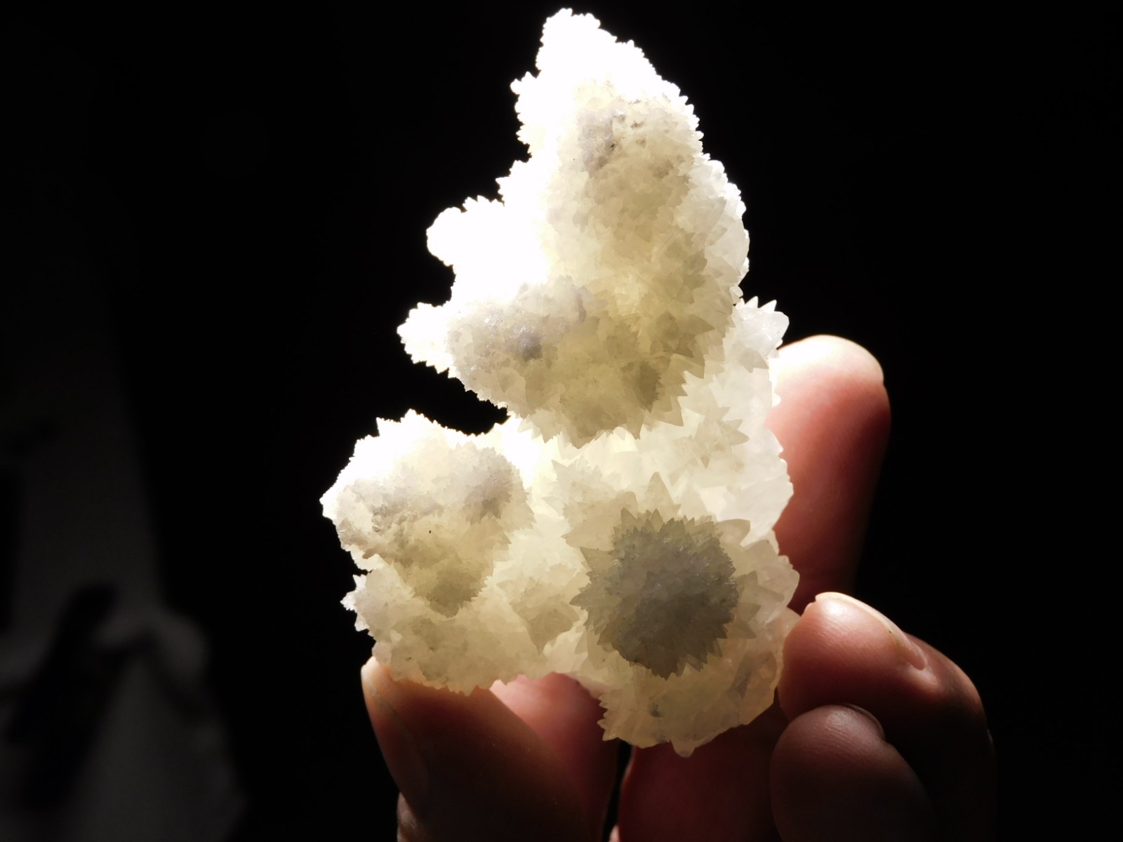 Bright White! CAVE Aragonite STALACTITE Crystal Cluster Mexico 145gr