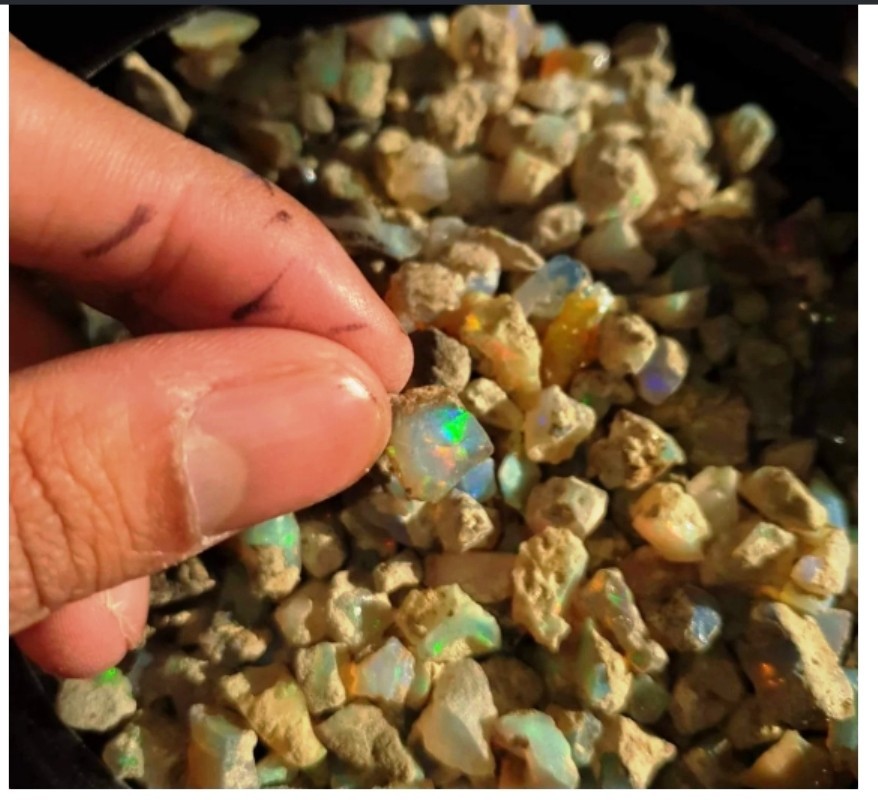50Ct Natural Ethiopian Jumbo Welo Fire Opal Rough Specimen Gemstone 9-16 Pcs Lot