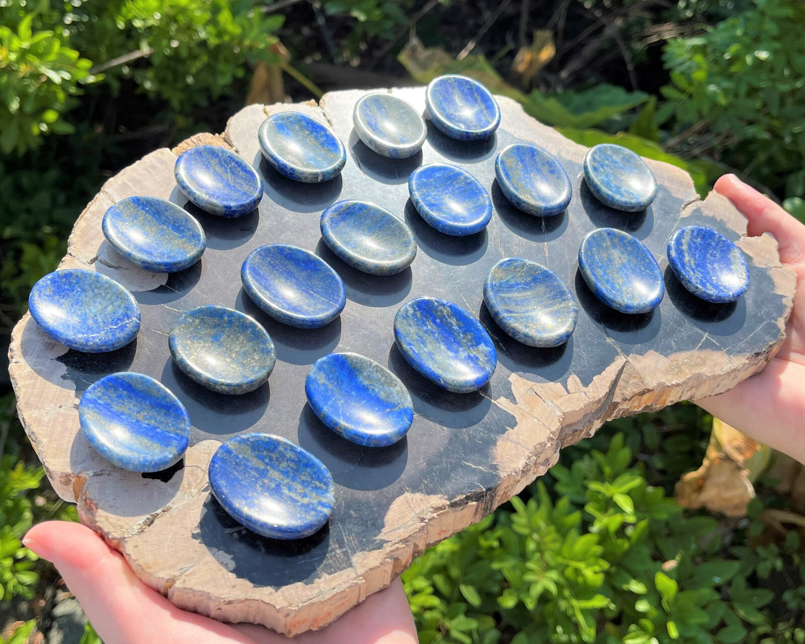 Lapis Lazuli Worry Stone (Lapis Lazuli Palm Stone, Smooth Polished Pocket Stone)