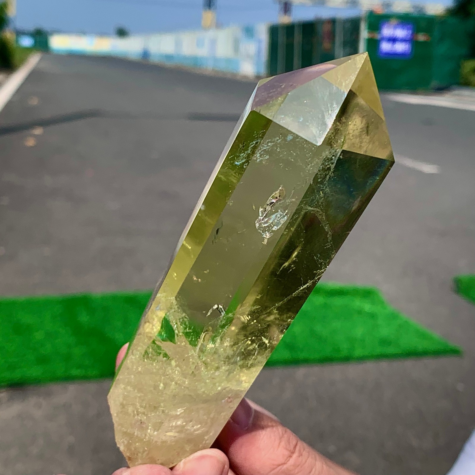 284G Natural citrine obelisk tower wand points spiritual healing