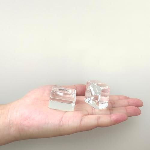 5Pcs 35mm Clear Crystal Ball Stand Sphere Stand Crystal Glass and Natural Roc…