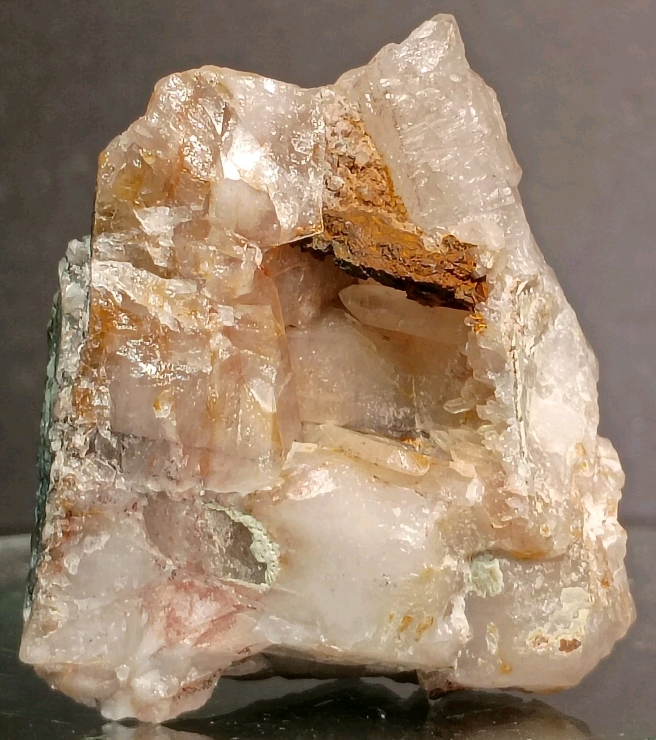 104g Quartz & Massive Topaz Crystal Silver Mines MO Historic Byrd Collection