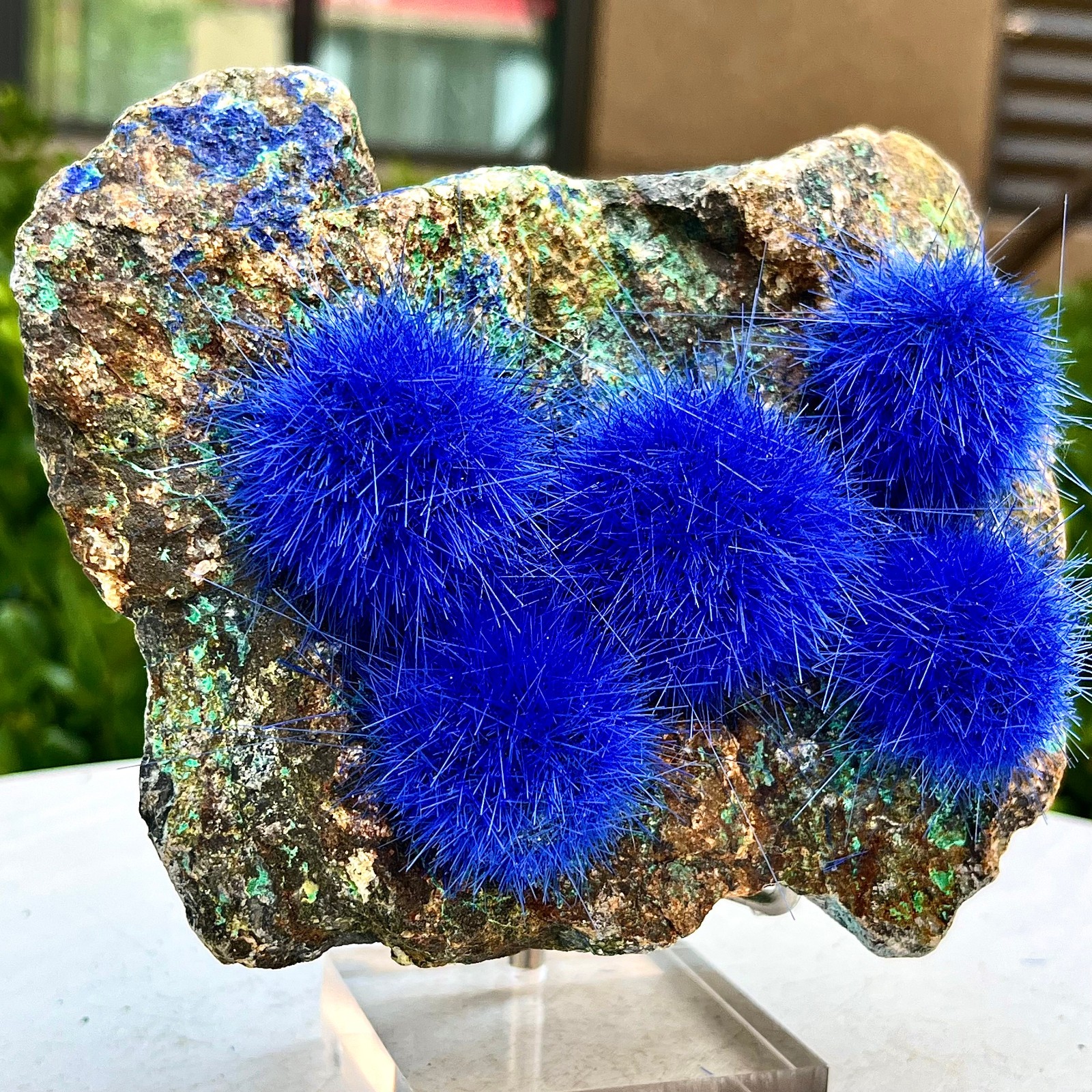 2.93LB Blue Natural Goethite Crystal Quartz Energy Ore Healing Mineral Specimen