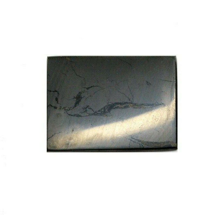 SHUNGITE Stone EMF Protection Plate Sticker for Cell Phone 20 x 30 mm Polished