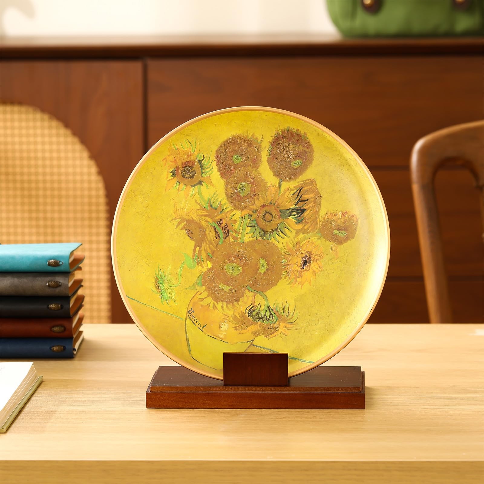 6 Inch Wooden Stand for Display Plate Postcard Picture Book Display Stand wit…