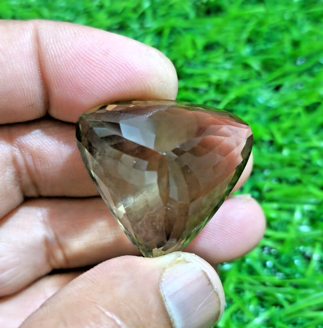 For jewelry: 81.80 carats, unique, rare, faceted, pear-shaped smoky quartz…