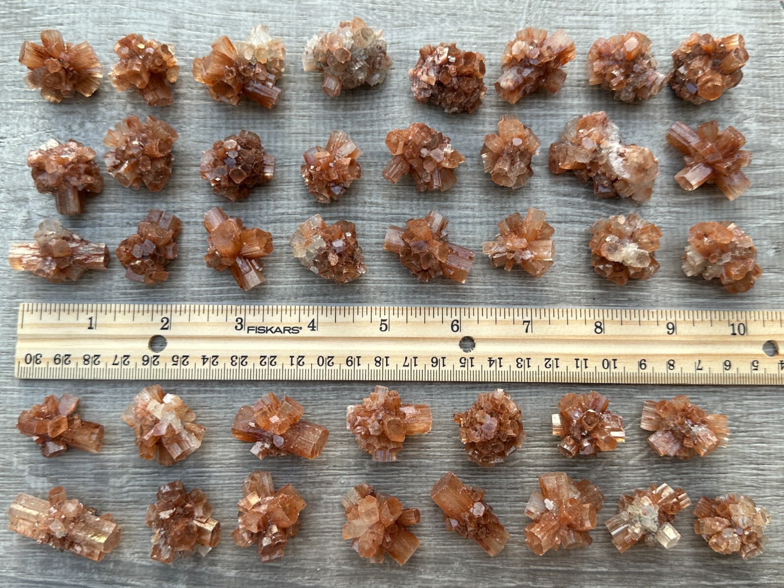 7-10 pcs Box Aragonite Clusters Collection,Grade A++ Mini Aragonite Star Crystal