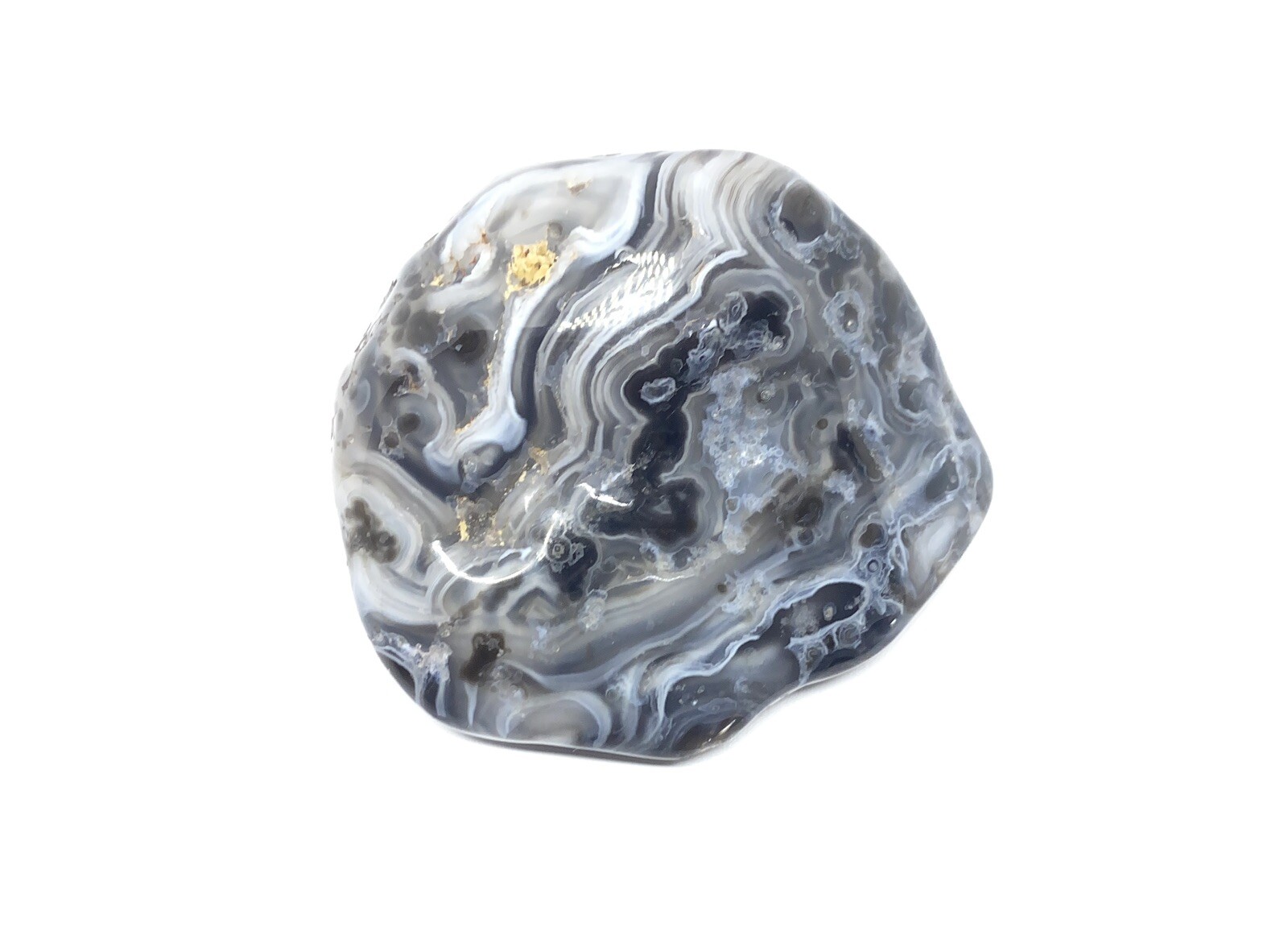Agate Polished Stones From Brazil 3pcs 212g Total approximately 1 1/2in – 2in