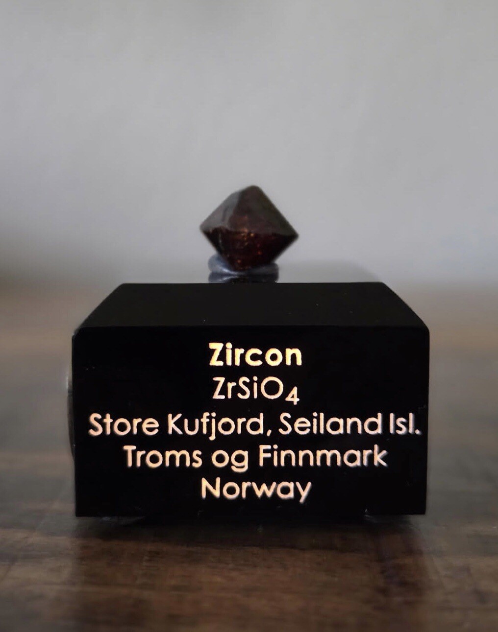 Zircon Crystal (Fluorescent/Norway) | Rare Mineral Display