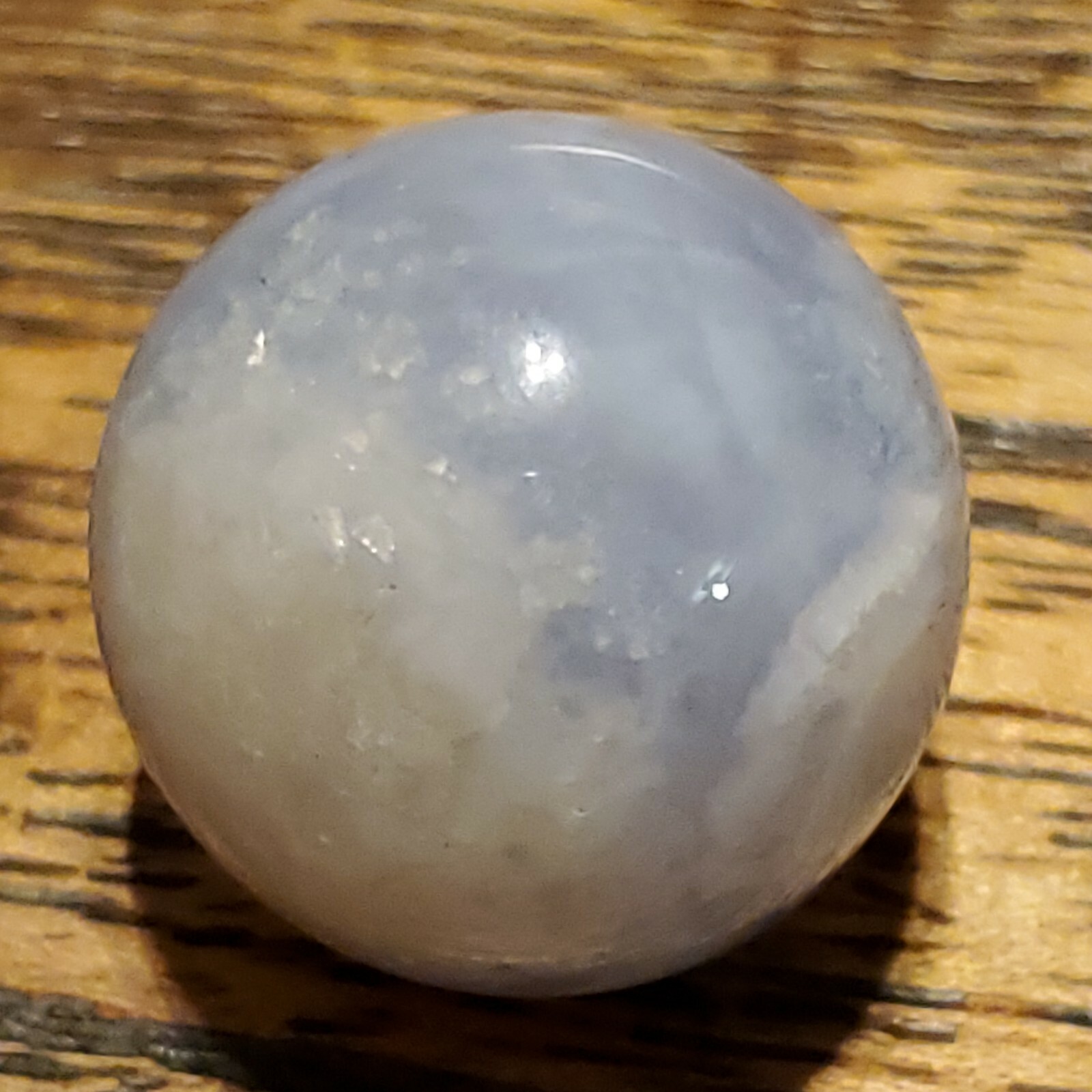 Blue Lace Agate Sphere Ball Orb Marble 20.5mm 14g